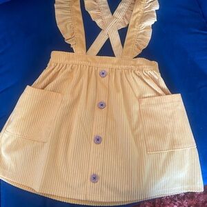 3T kids Yellow overall skirt
